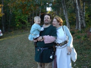 The Bouchards at an SCA event.